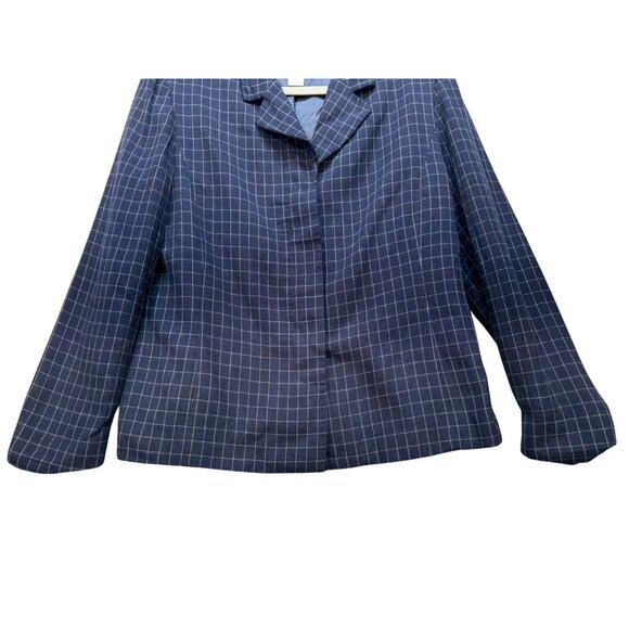 Pendleton  Womens Classic Blue Checkered Blazer Jacket Size 10 Made In USA - Picture 4 of 13